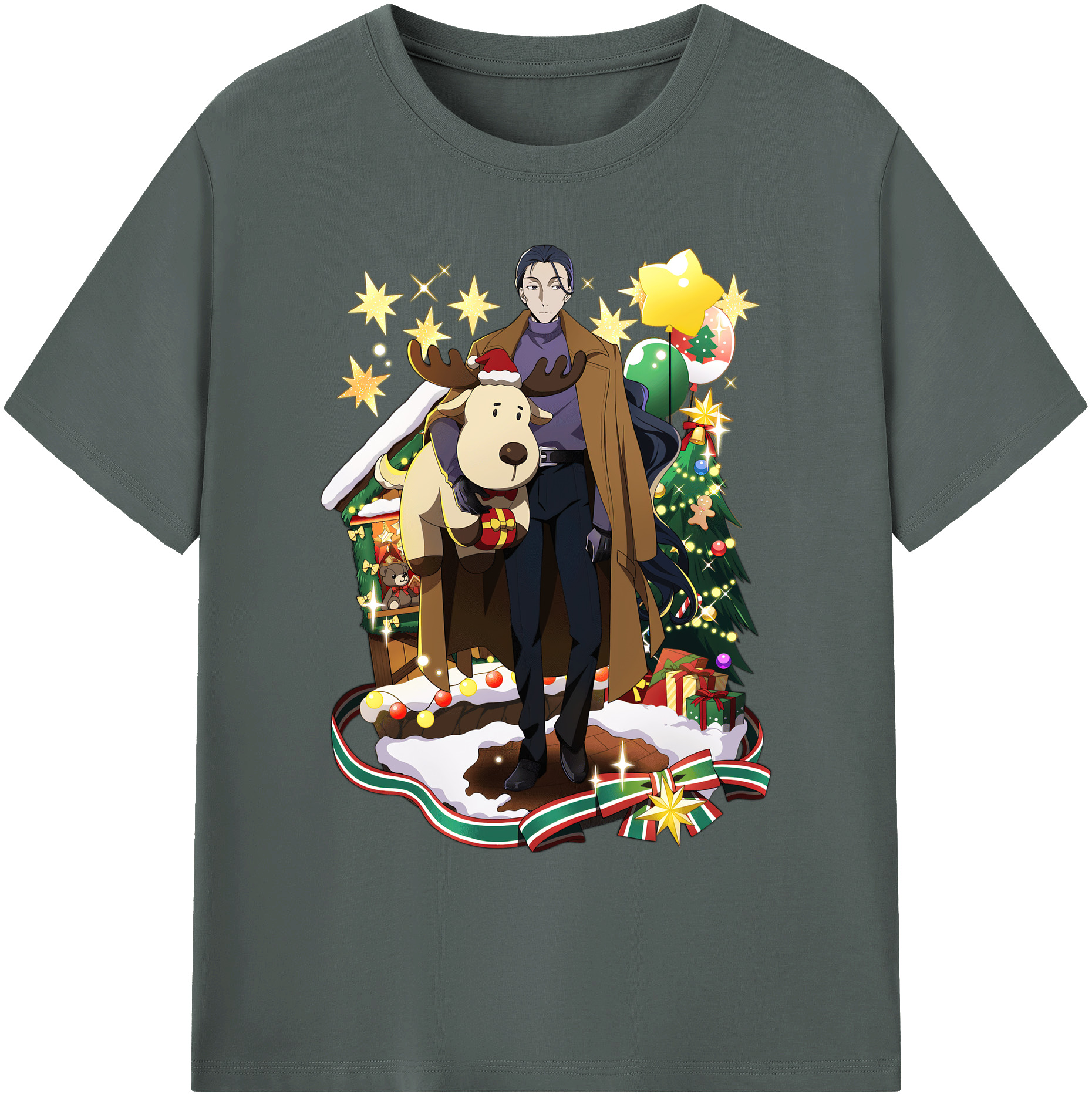 （画像用） 文豪ストレイドッグス Bungo Stray Dogs 綿100％ メンズ半袖Tシャツ｜肌触りやわらか＆通気性